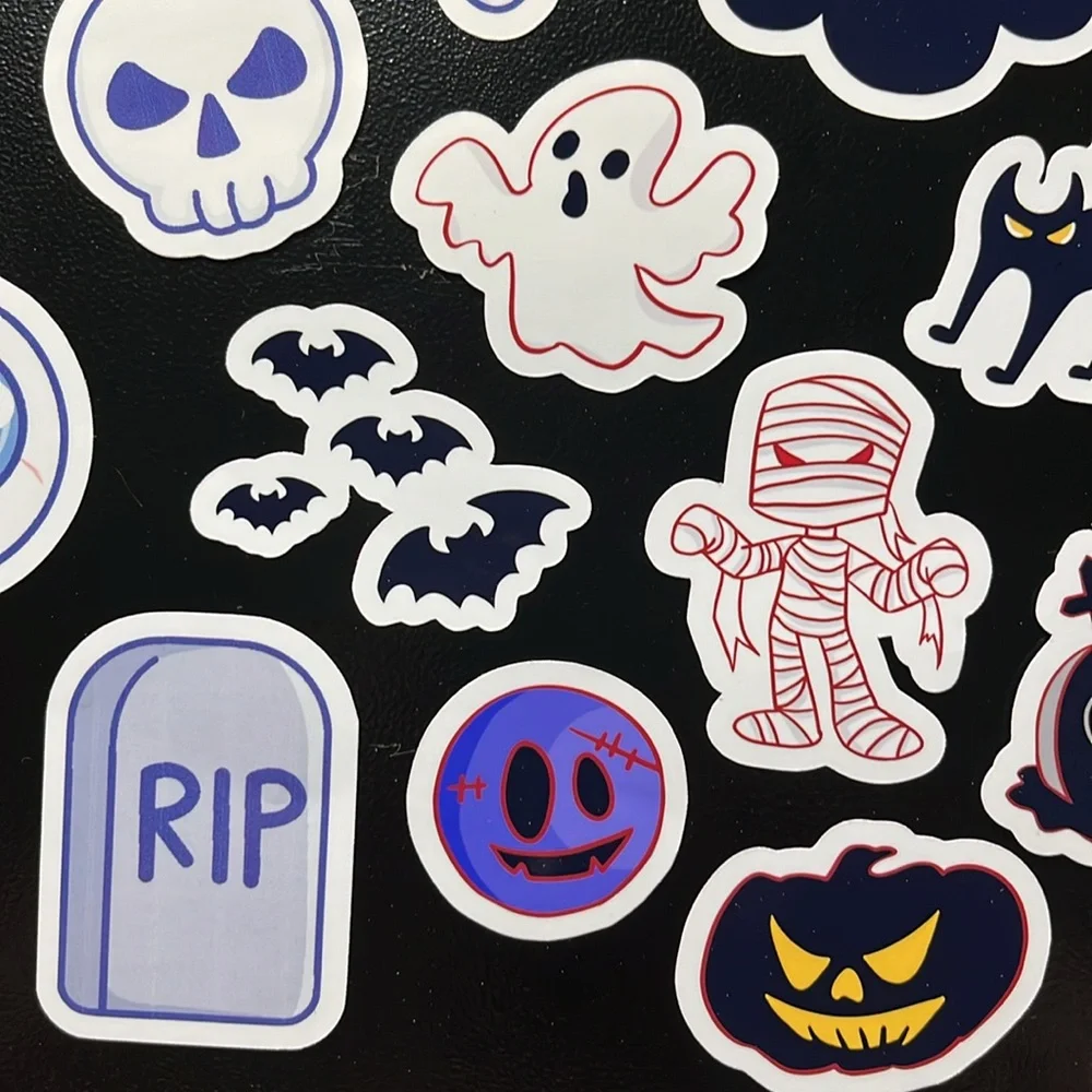 Lot of Halloween Stickers Premium Glossy Vinyl Decals Horror Sticker Pack 18pcs